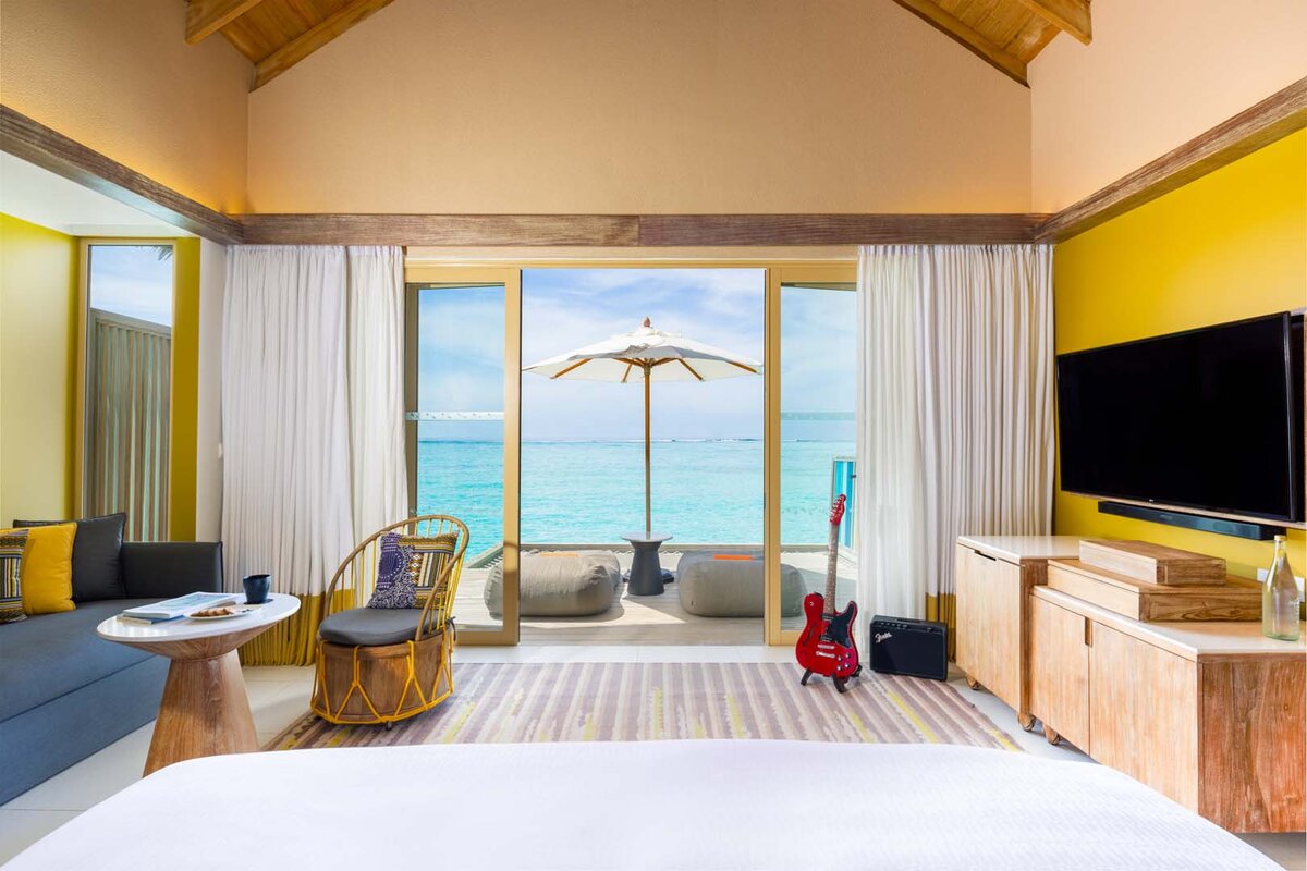 - There are a million reasons to love the Platinum Overwater Villa - Featuring 1 king bed or 2 double beds - Private terrace with sun loungers - Outdoor lounge net over the water - Direct access to the turquoise blue lagoon