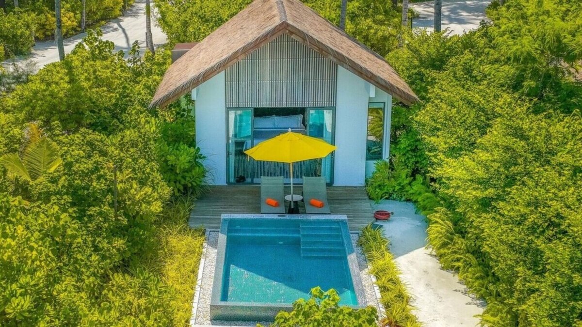 - Enjoy the best of both worlds by having your own plunge pool and direct beach access - The Gold Beach Pool Villa features 1 king bed - Ocean views - Sofa bed - En suite bathroom with double vanity sinks and a high-walled bathtub.