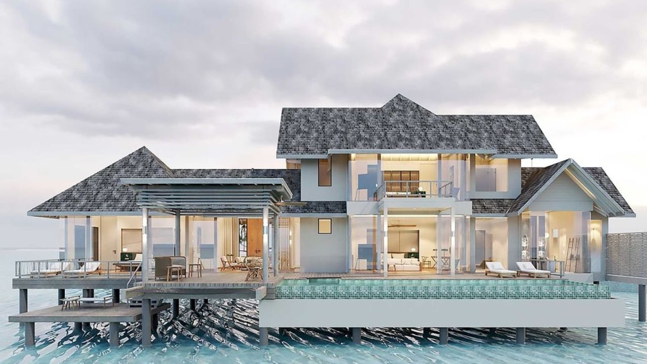 - Size: 465 sqm - People icon vector used at Ananea Madiviru Maldives 9 Adults or 6 adults and 3 child - Immerse yourself in tranquility with panoramic views of the turquoise waters from this stunning overwater residence Featuring spacious indoor and outdoor living areas, your own private pool, and luxurious accommodations, it's a true retreat for those seeking a one of a kind escape