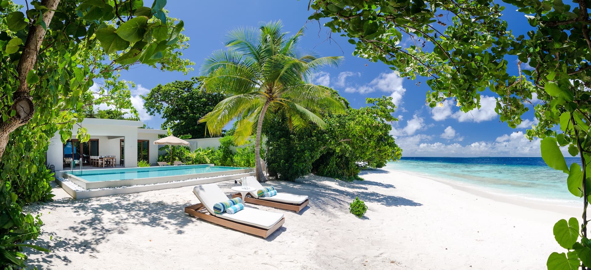 - Get your dose of ‘vitamin sea’ in a huge beach haven on the glittering sand Watch coconut palms sway while you recline on the shore next to your private pool In seconds you’re at the entrance to our house reef - 2 bedroom 530 sqm - Beach Hammock - Direct Access to Beach