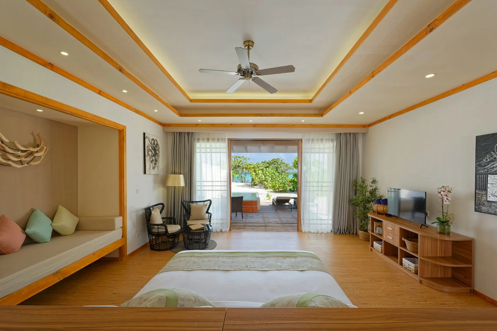 - Occupancy: 2 Adults + 2 Children (or) 3 Adults - Villa size: 163 m² - Bathroom amenities - Cable/Satellite Television - Garden View - Safe - Seating Area with chair - Stocked Minibar - Coffee/Tea maker - Television - Terrace - Wireless Internet Connection