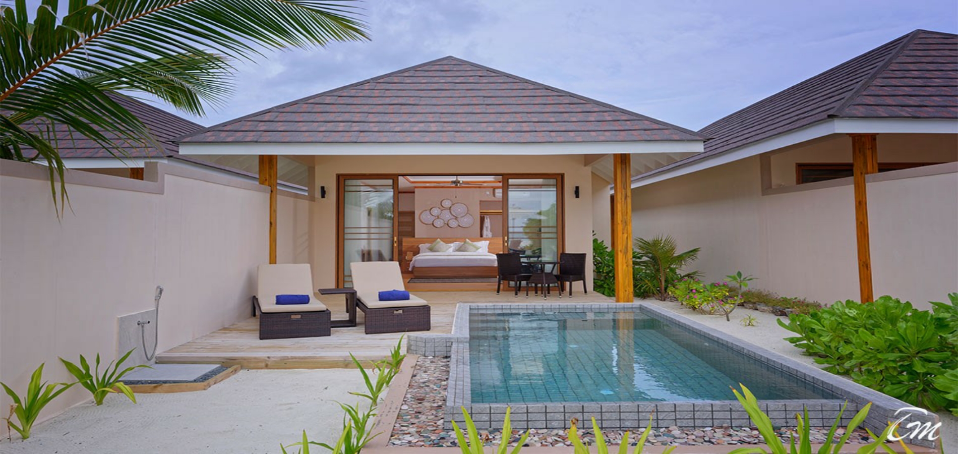 - Occupancy: 2 Adults + 2 Children (or) 3 Adults - Villa size: 121.3 m² - Bathroom amenities - Cable/Satellite Television - Private Pool - Sunbed - Safe - Seating Area with chair - Stocked Minibar - Coffee/Tea maker - Terrace - Wireless Internet Connection