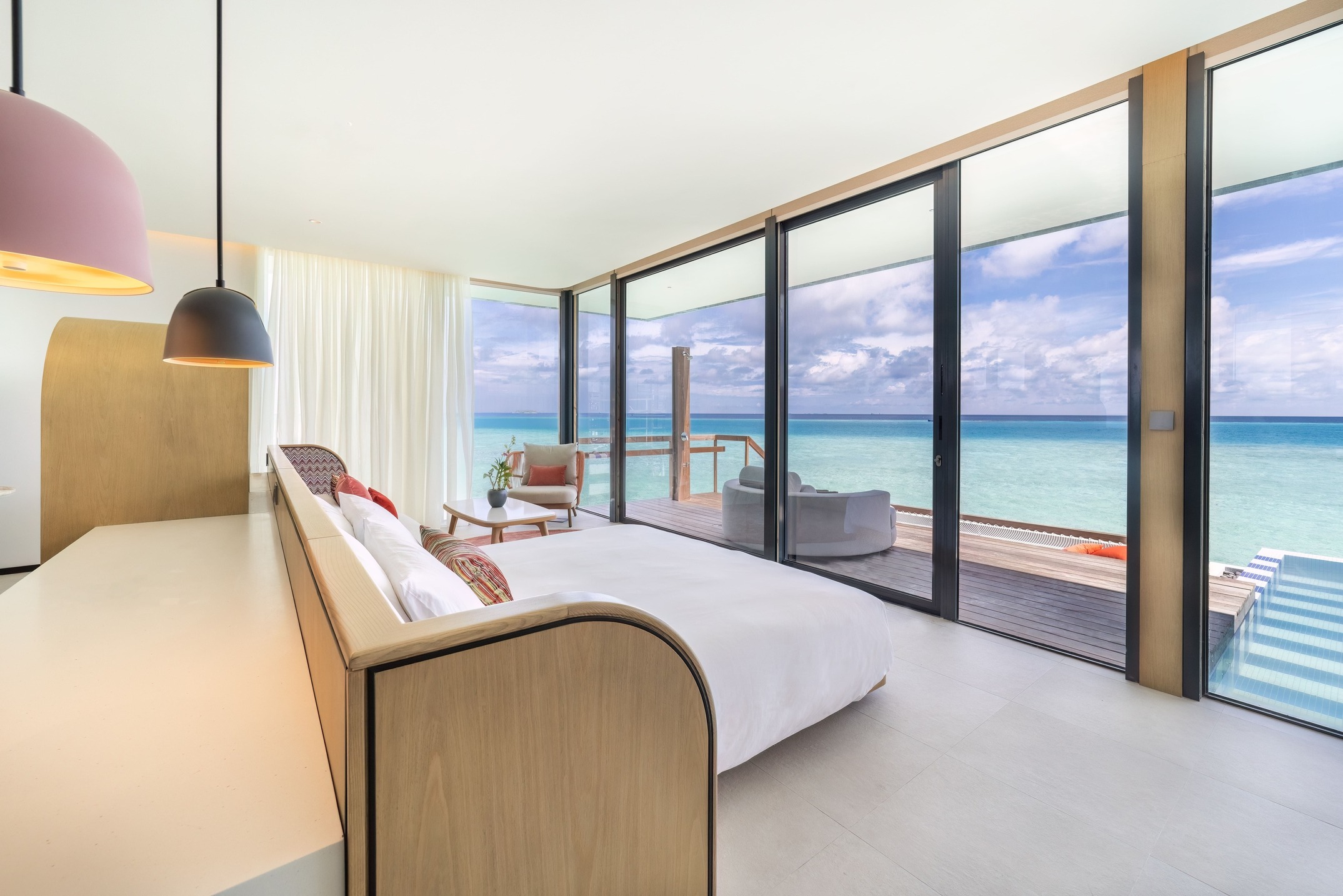 - Your own private ocean sanctuary, our Ocean Water Pool Villas offer uninterrupted sea views and elegant open plan living - Avg Room Size 120 sqm / 1291 sqft - Mattress Size King or Twin - Room Capacity 3 guests - View Ocean