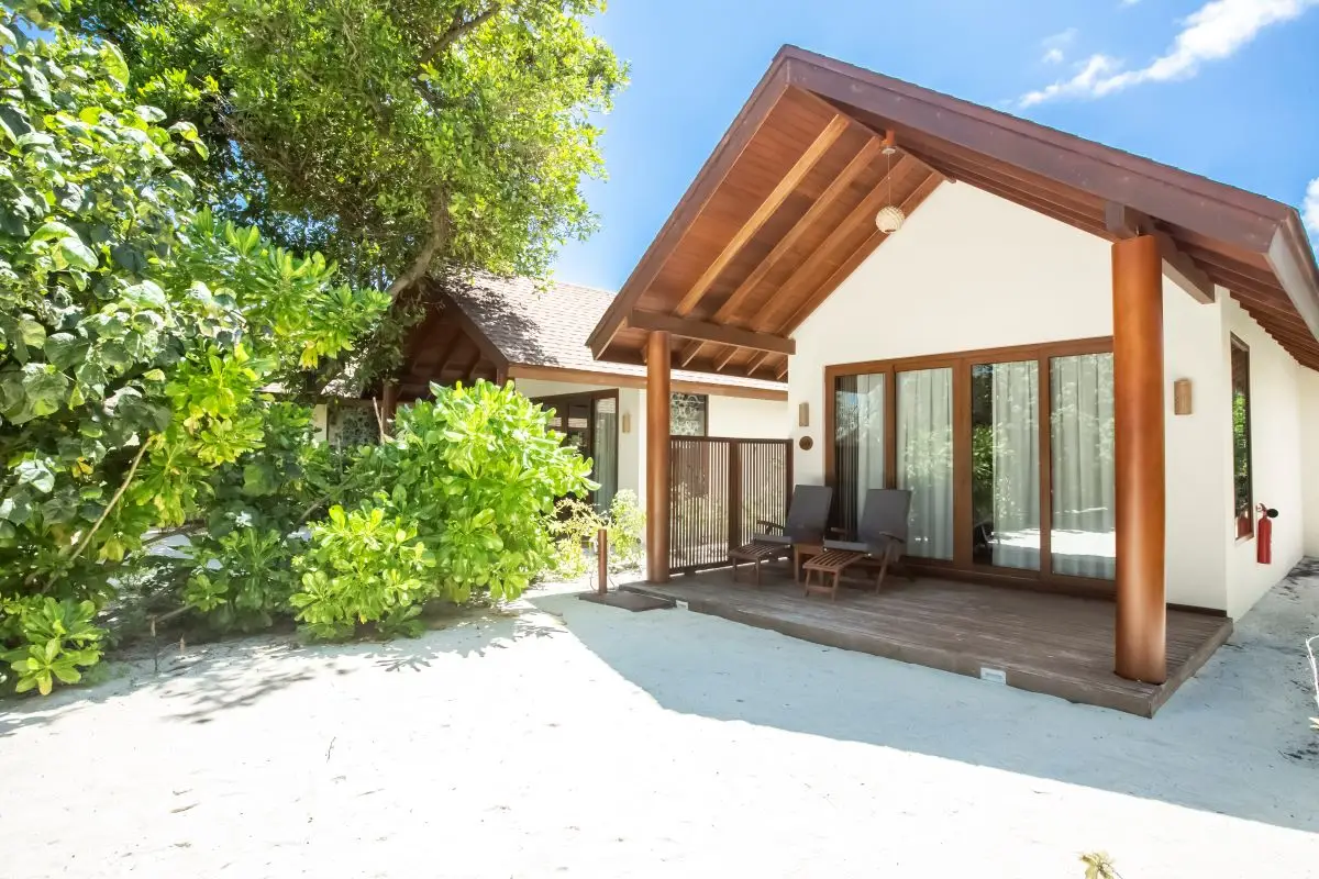 - Designed with a contemporary flair and infused with tropical chic, each villa is surrounded by vibrant local flora that enhances the sense of privacy and calm. The interiors blend modern comfort with island warmth, creating a soothing retreat where every detail invites relaxation. Here in the Maldives, these villas offer the tranquillity of a home while keeping you connected to the natural beauty of the island.