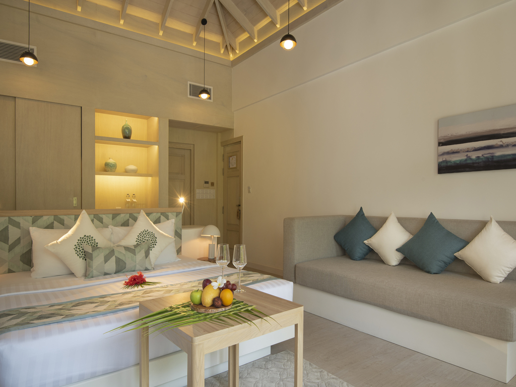 - With whitewashed interiors and modern furnishings, the Superior Villas are a class apart. The bathrooms ooze style, with mosaic detail and outdoor showers. Surrounded by lush, tropical vegetation, these villas are the perfect setting for your holiday in the Maldives