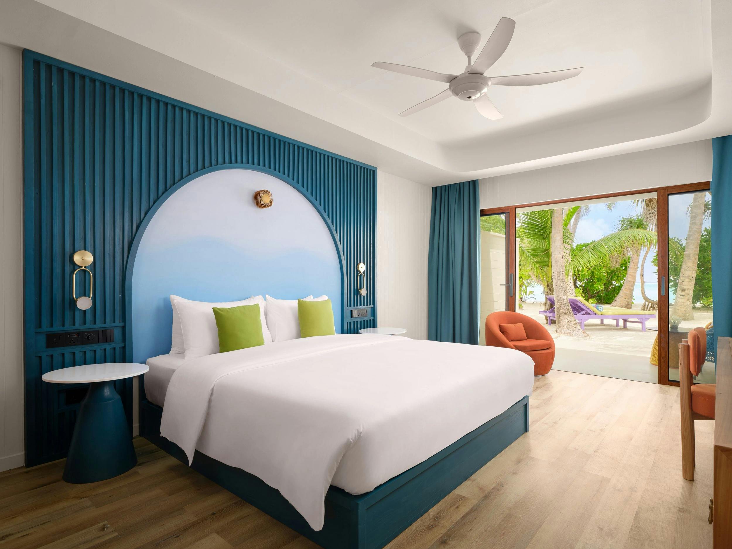 - Perfect for couples, these villas promise incredible views of the Maldives glorious sunsets - 48 square metres - 2 adults, 1 child - Beach access