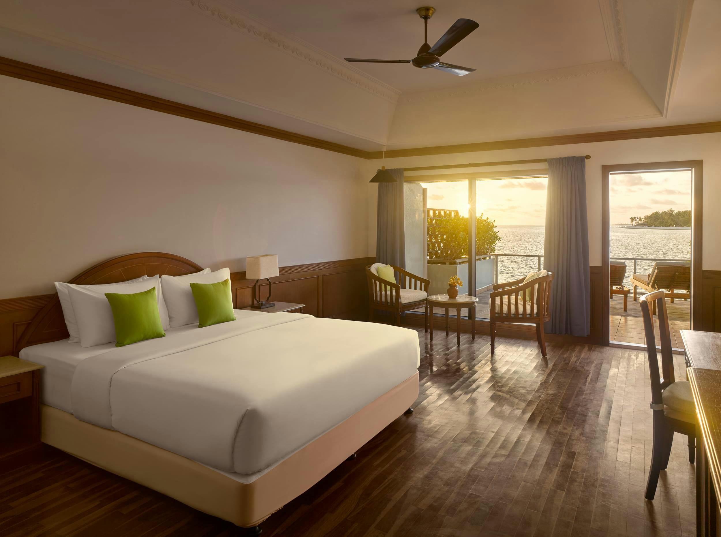 - With sunset views, room to relax and the turquoise lagoon beneath your feet, these overwater villas make holidays in the Maldives all the more magical - 73 square metres - 2 adults, 1 child - Ocean access.