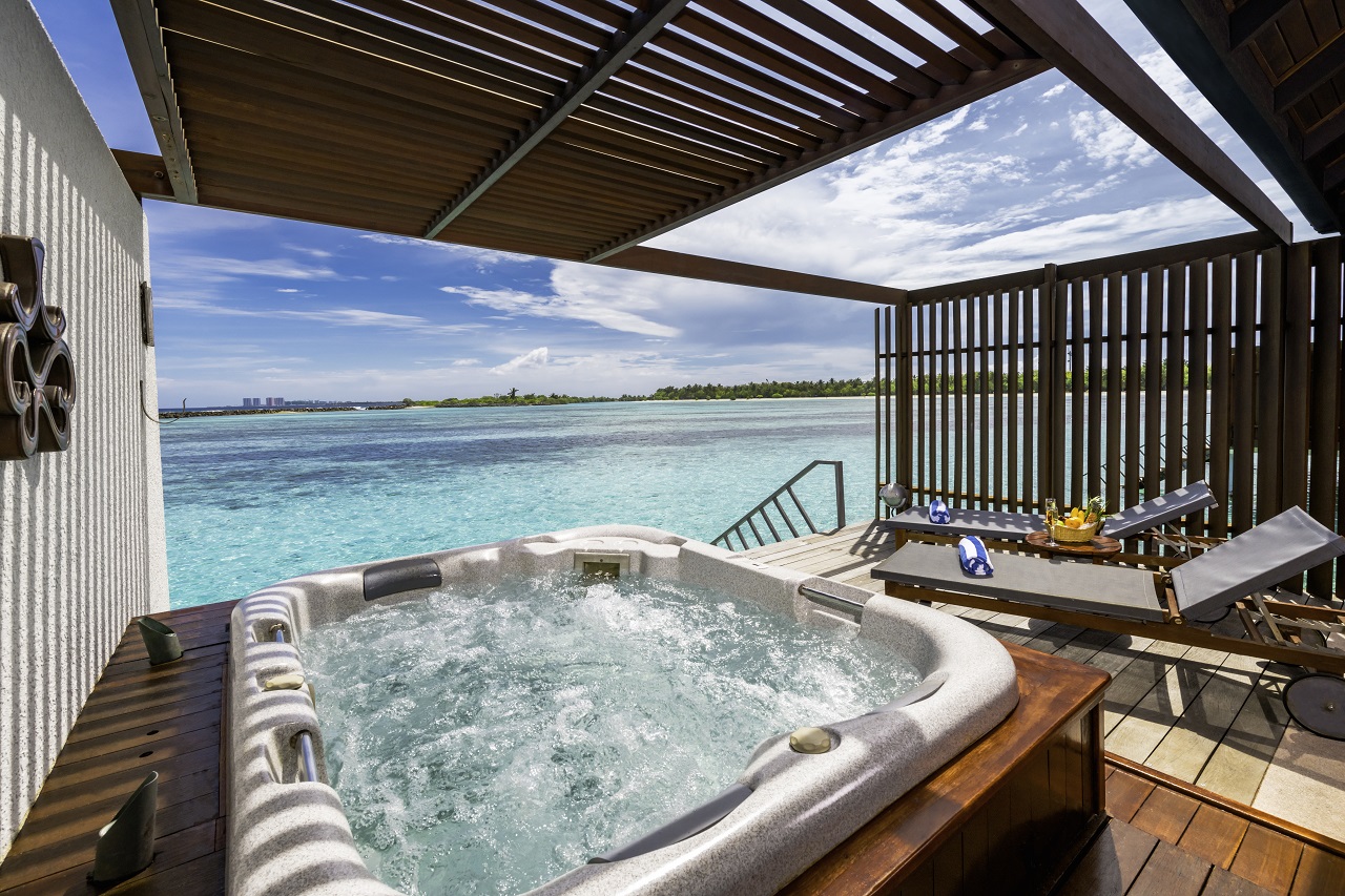 - Water Villa with Whirlpool is great for honeymooners and couples
- Size: 86 - View: Ocean View - Beds: Double Bed + Sofa Bed - Max Occupancy: 2